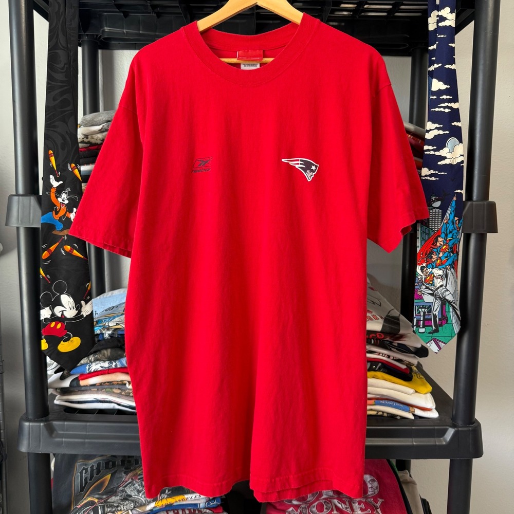 Y2K Red New England Patriots Reebok Graphic Tee XL
